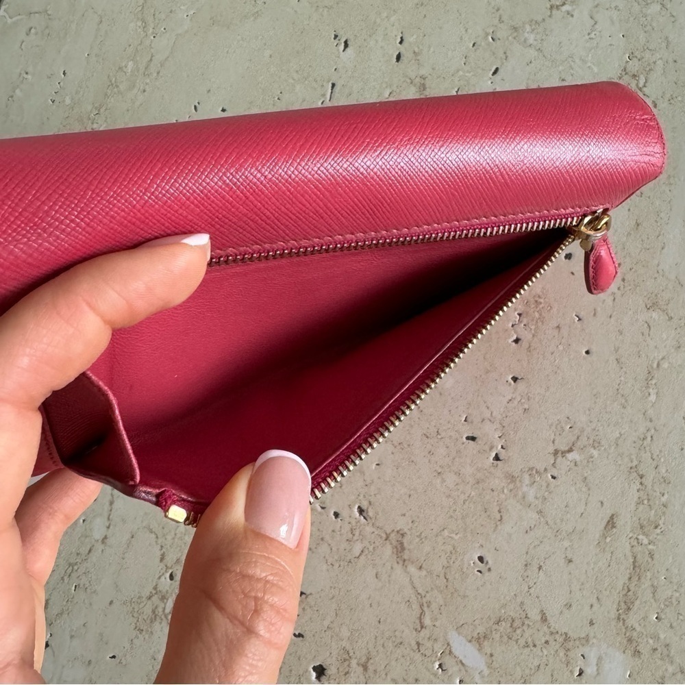 PRADA Milano Pink Long Wallet, Authentic - Picture 9 of 16